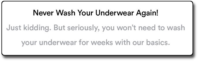 no wash underwear