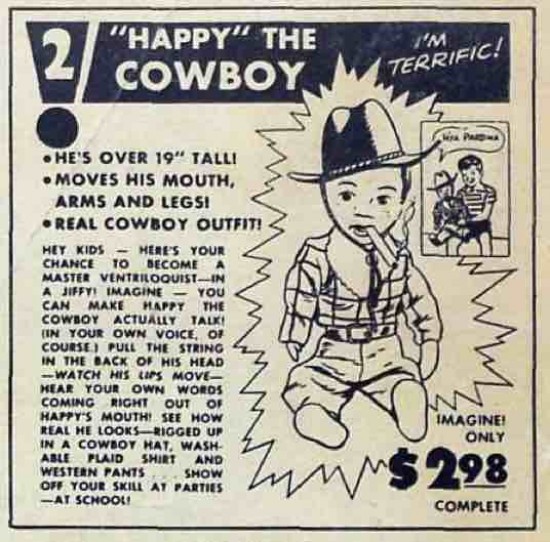 Happy the Cowboy Ventriloquist Dummy